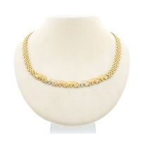 Gold Bismarck link chain with elephants