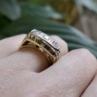 Image 9 of Two-tone gold men's ring with 0.3 ct diamond.