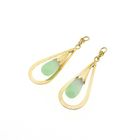 Image 4 of Gold Jade Earrings | Vintage