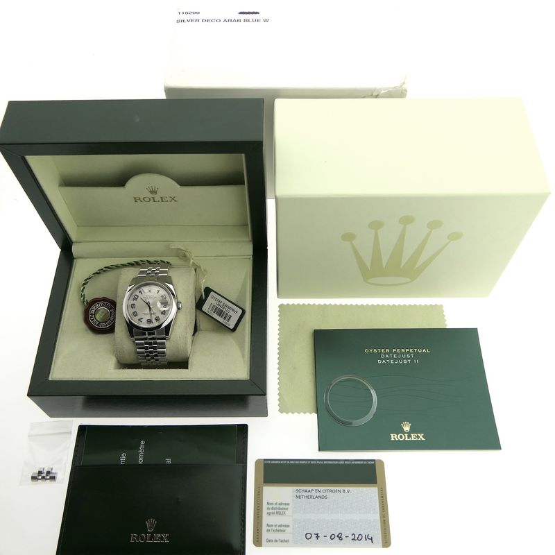 Image 16 of Rolex Datejust 'Deco Blue Arab' 116200; Automatic watch