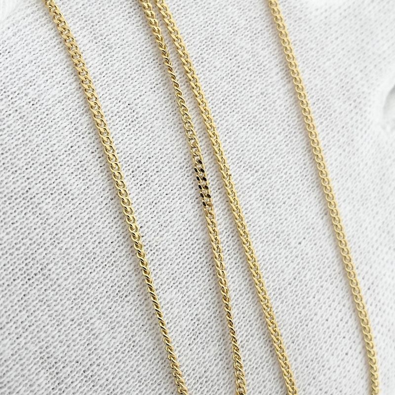 Image 7 of Gold gourmet link chain | 60 cm