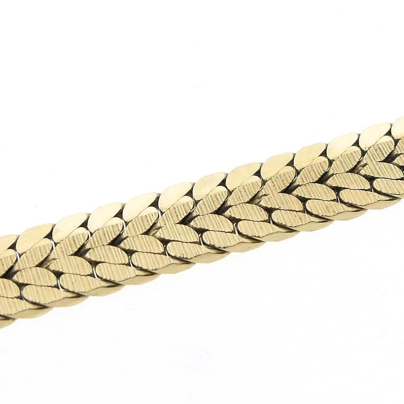 Image 5 of Double gold flat gourmet link chain