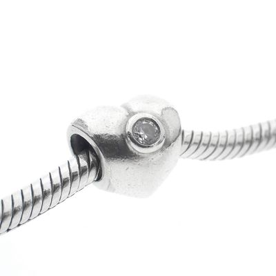 Image 2 of Pandora charm; Silver; Sparkling Heart