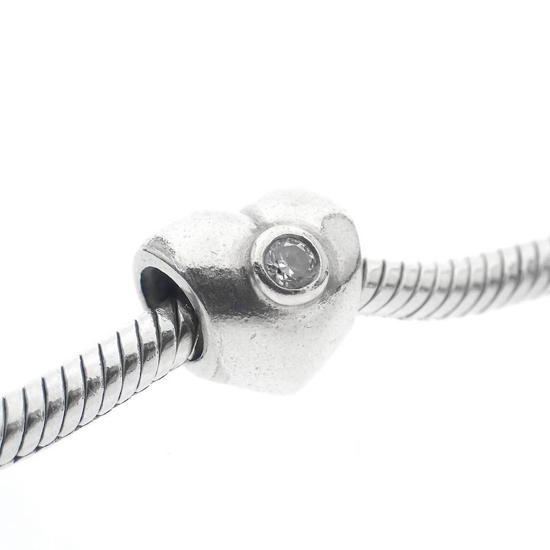 Image 2 of Pandora charm; Silver; Sparkling Heart