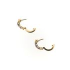 Image 7 of Gold stud earrings with colored sapphire