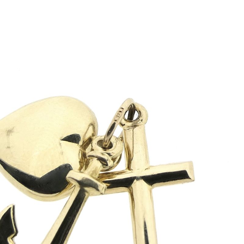 Image 9 of Gold pendant; Faith, hope, and love