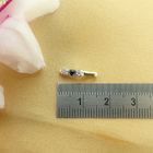 Image 5 of Gold minimalist pendant with diamond and sapphire