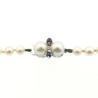 Image 7 of Pearl necklace with white gold clasp and sapphire | 49 cm