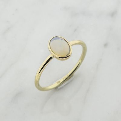 Image 1 of Gold ring with precious opal