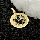 Image 2 of Gold zodiac sign pendant; Aquarius