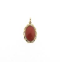 Gold pendant with red coral | Vintage