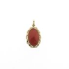 Image 1 of Gold pendant with red coral | Vintage