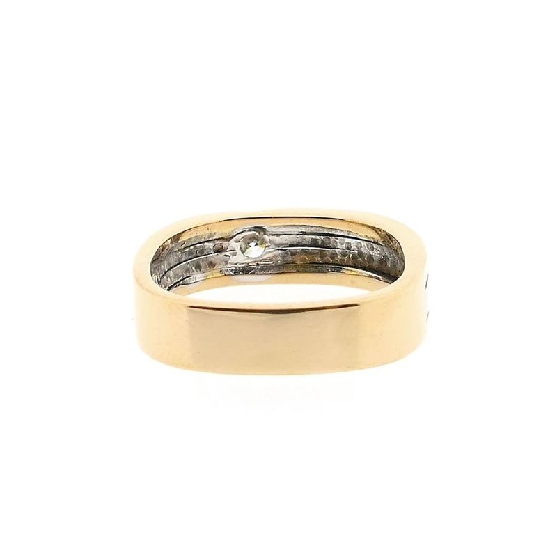 Image 4 of Two-tone gold ring with diamond; 0.25 ct.