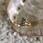 Image 2 of Vintage gold ring with diamonds 0.15 ct.