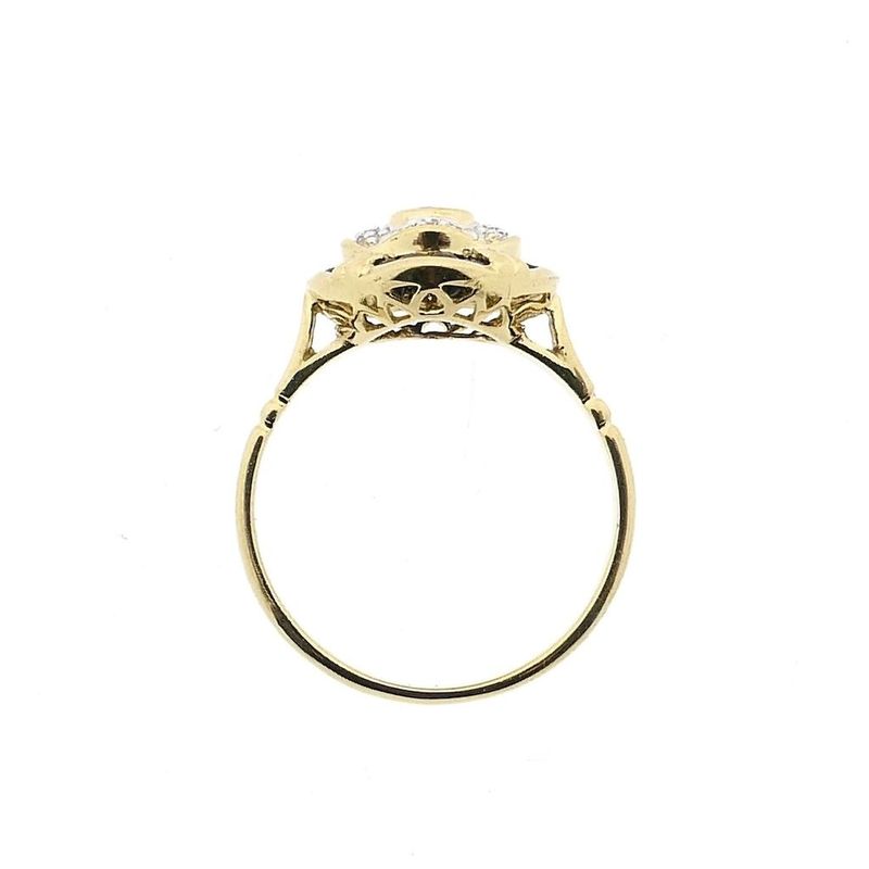 Image 5 of Gold Ring with Sapphire & Diamond; 0.02 ct; 14K; Size 17.5