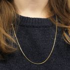 Image 8 of 18K Long gold gourmet link necklace | 61 cm