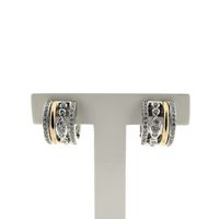 Two-tone gold AL CORO earrings with 0.50 ct. diamonds.