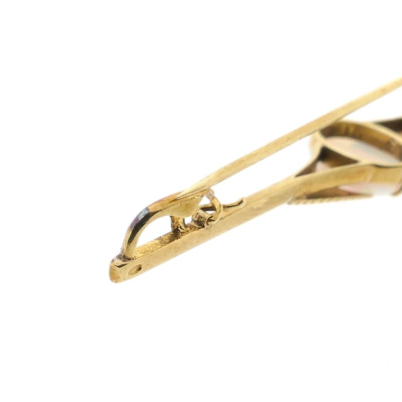 Image 7 of Golden brooch with opal