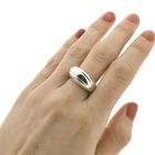 Image 5 of Silver ring with a domed design