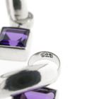 Image 5 of Silver earrings with amethyst