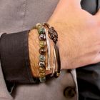 Image 3 of Elephant hair bracelet with gold