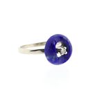 Image 4 of White gold ring with sodalite and diamond; 0.04 ct.