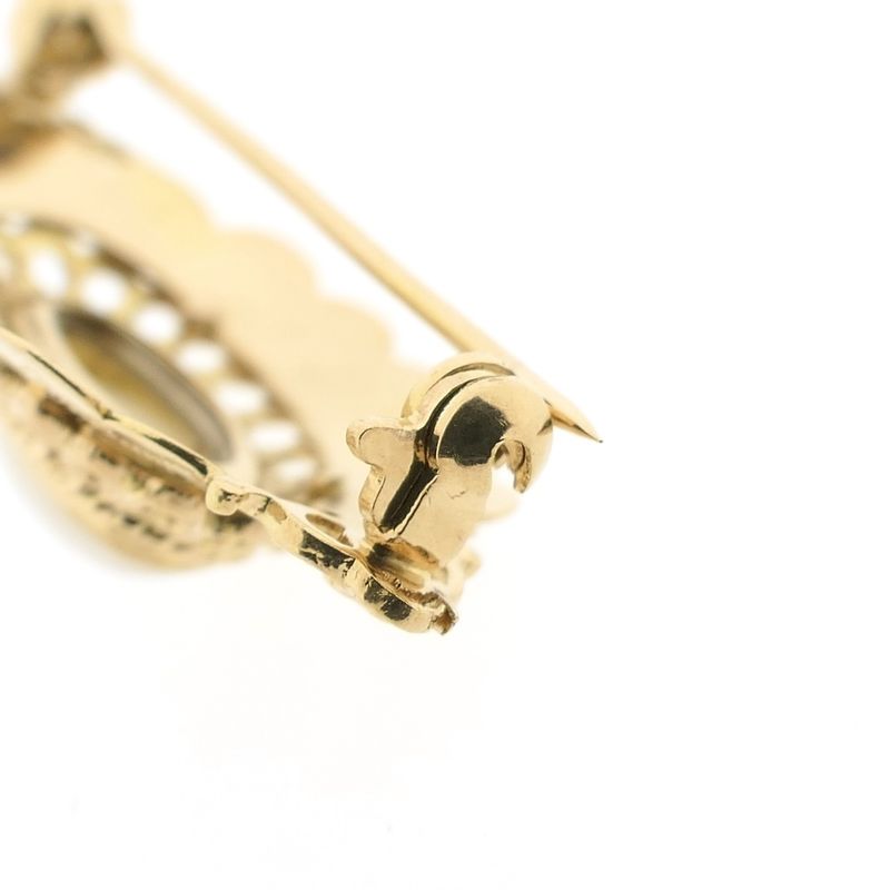 Image 7 of Gold brooch with precious opal