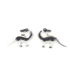 Image 3 of Silver dinosaur stud earrings
