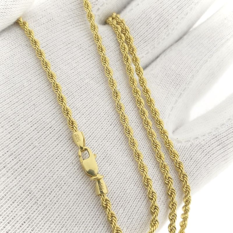 Image 9 of Gold twisted link chain | 50 cm