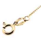 Image 9 of Gold necklace with a fixed tricolor pendant and zirconia.