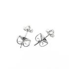 Image 5 of White gold stud earrings with diamond | 0.02 ct.
