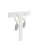 Image 2 of 9 carat pavé earrings with diamond; 1.20 ct.