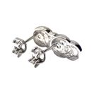 Image 3 of Silver infinity stud earrings with zirconia