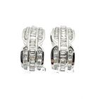 Image 1 of 18-karat white gold earrings with brilliant and baguette-cut diamonds, 1.28 ct in total