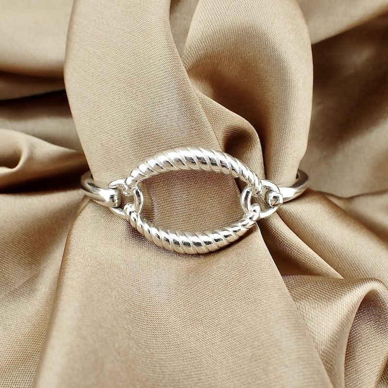 Image 7 of Silver bracelet with fantasy design | Ø 57.5 mm