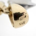 Image 8 of Two-tone gold pendant of two dolphins with diamond | 0.005 ct.