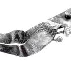 Image 3 of Silver abstract brooch with zirconia stones