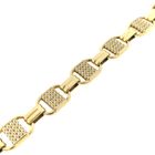 Image 7 of Gold link bracelet with zirconia; 22 cm