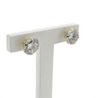 Image 3 of Gold stud earrings with zirconia