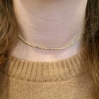 Image 9 of Two-tone gold Figarope necklace; Cento group