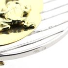 Image 6 of Two-tone gold brooch of a lily with a frog and diamond 0.09 ct.