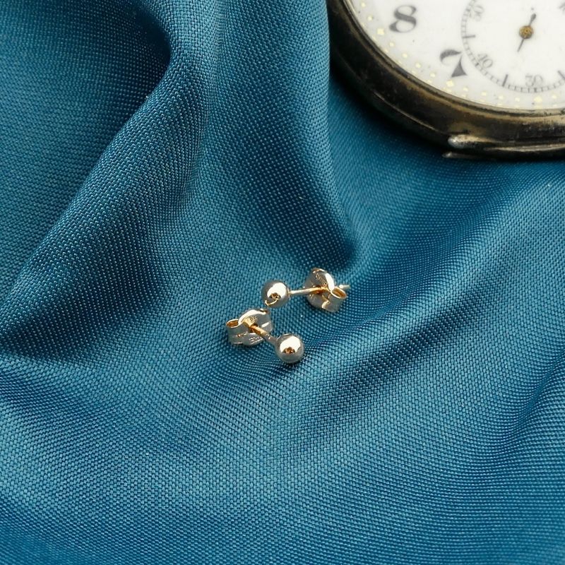 Image 2 of Rose gold stud earrings | Blush