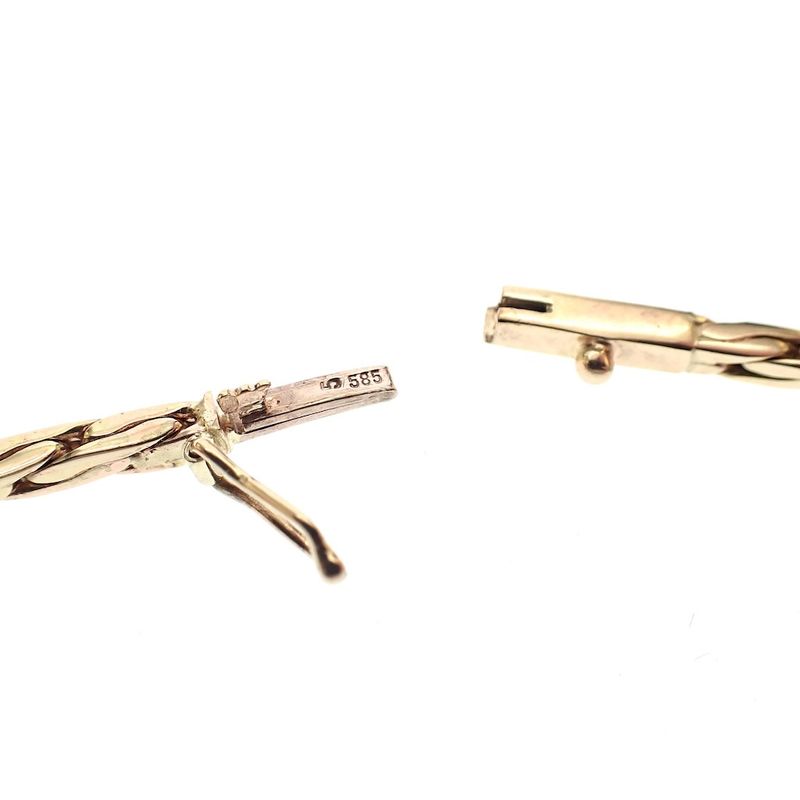 Image 7 of Gold necklace with a fixed pendant featuring 1.25 ct. diamonds | 40 cm