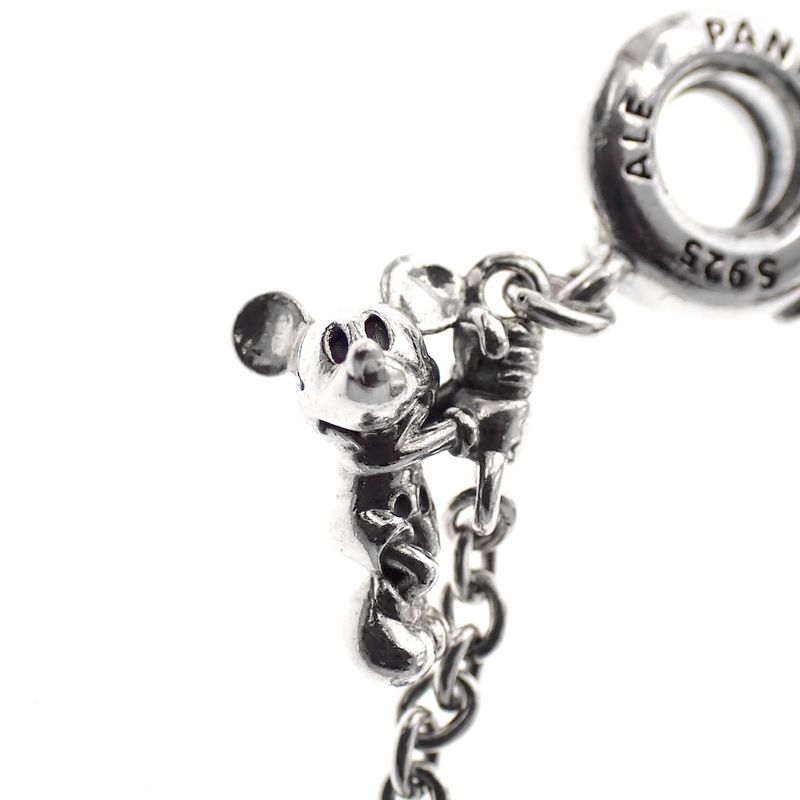 Image 2 of Pandora safety chain; Silver; Climbing Mickey Mouse