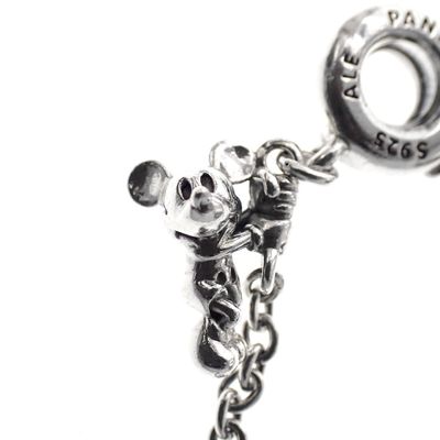 Pandora safety chain; Silver; Climbing Mickey Mouse Image 2 of Pandora safety chain; Silver; Climbing Mickey Mouse
