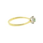 Image 7 of Gold subtle entourage ring with 0.08 ct. diamond & emerald