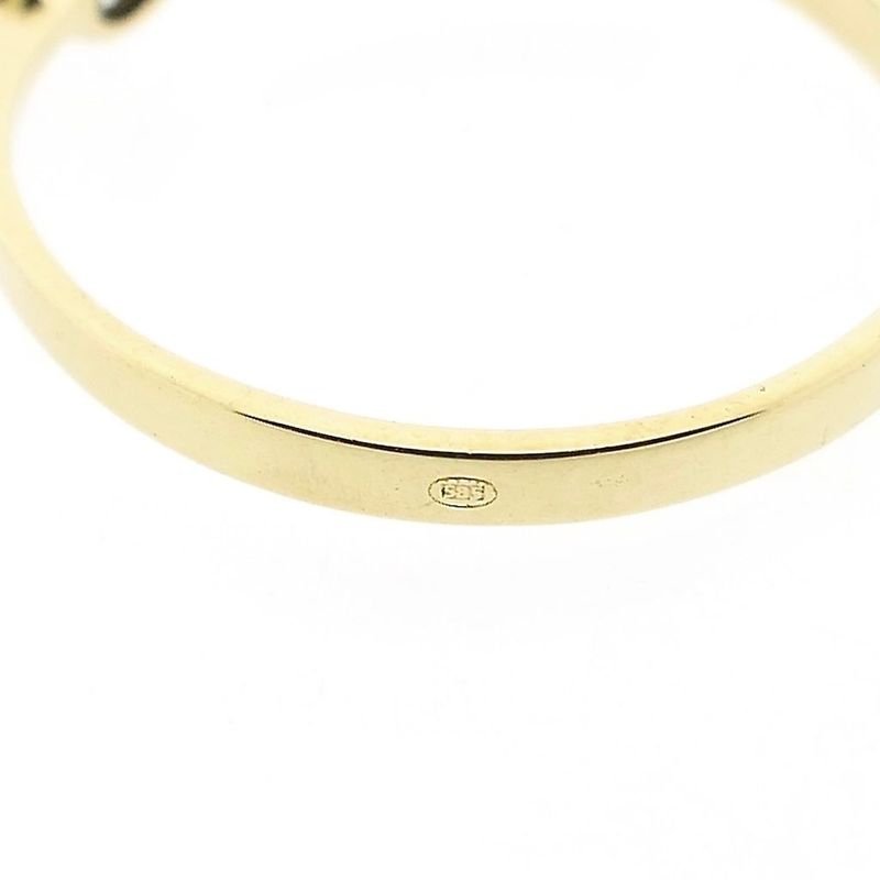 Image 6 of Gold Solitaire Ring with Diamond; 0.01 ct.