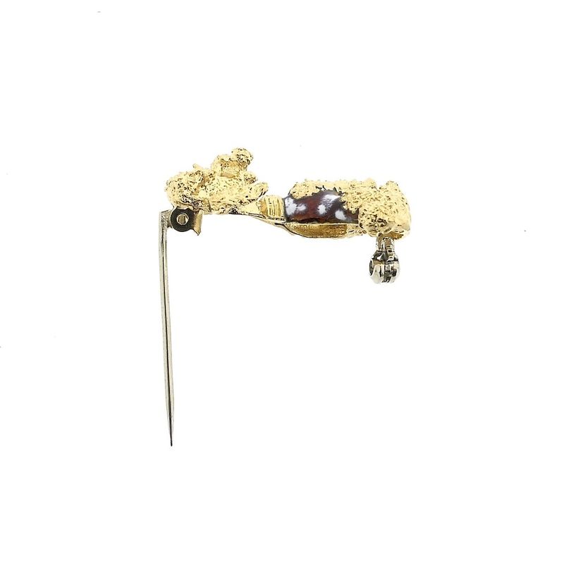 Image 4 of Gold brooch; Poodle