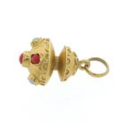 Image 8 of Golden oriental pendant with turquoise and jasper