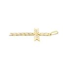 Image 5 of Two-tone gold braided pendant of a cross